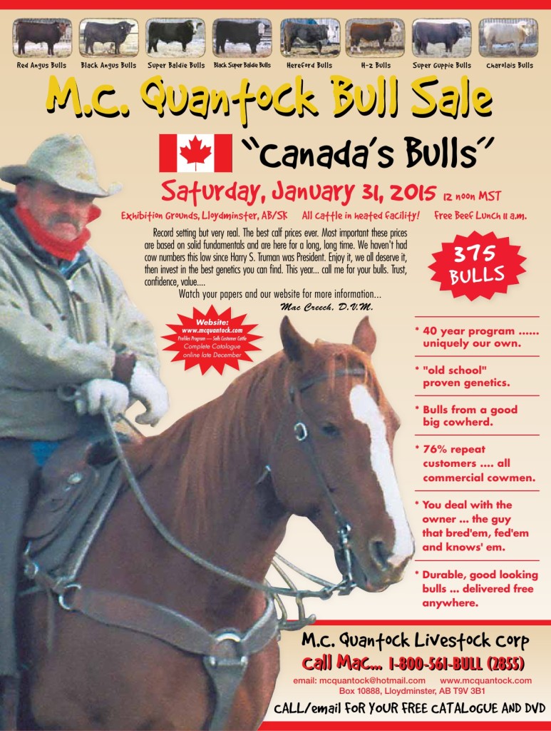 Canadian Cattlemen AdvertisementNovember 2014