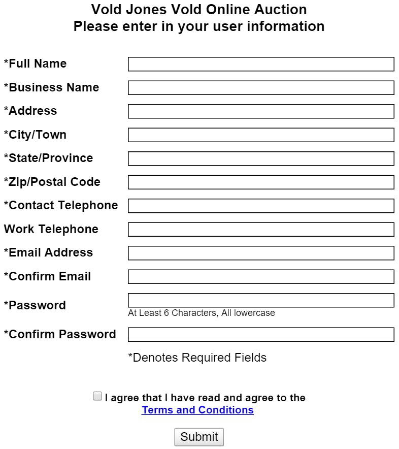 VJV Auction Mart Register To Bid